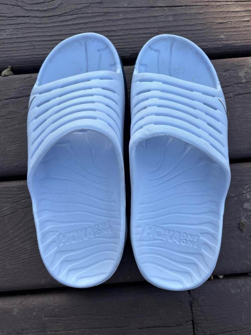 HOKA ONE ONE Ora Recovery Slide White Athletic Sandals - Picture 4 of 6